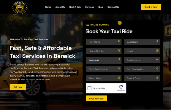 Berwick Taxi Services Website by crevanest